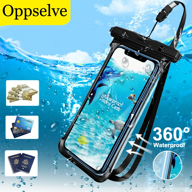 IPX8 Waterproof Bag Case Universal Mobile Phone Bag Swimming Case Take Photo Under Water For iPhone 15 14 13 XS 8 Samsung S9 S8