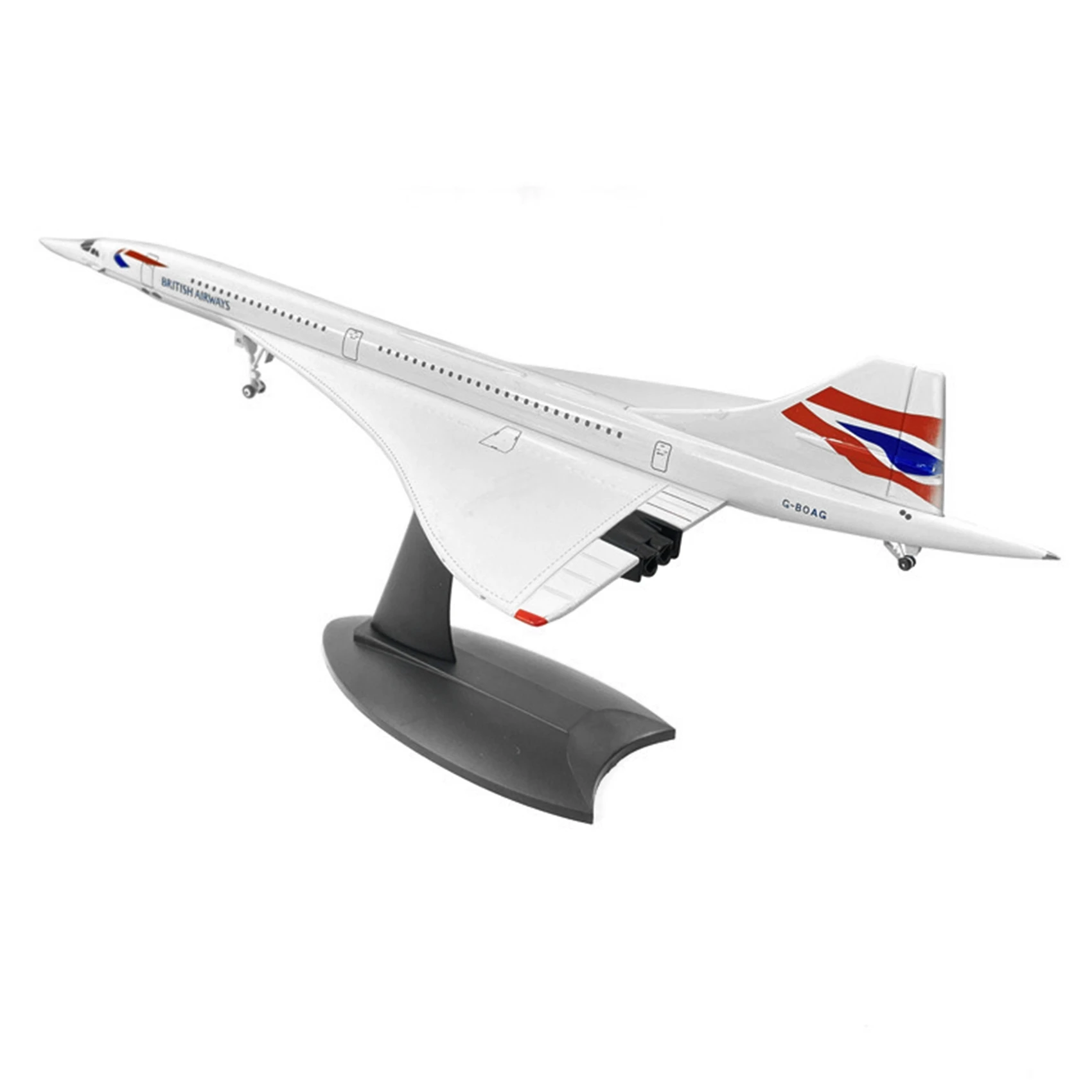 

1/200 Concorde Supersonic Passenger Aircraft Air British Airways Model for Static Display Collection