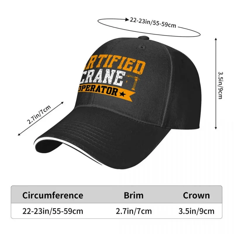 Crane Operator Baseball Cap Lightweight Adjustable Unisex for Running Fitness Outdoor Activities