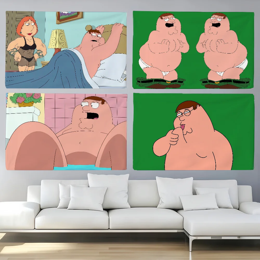 Cartoon Peter Griffin  flag For Decoration Outdoor Picnic  Hanging Home Camping Party Banner