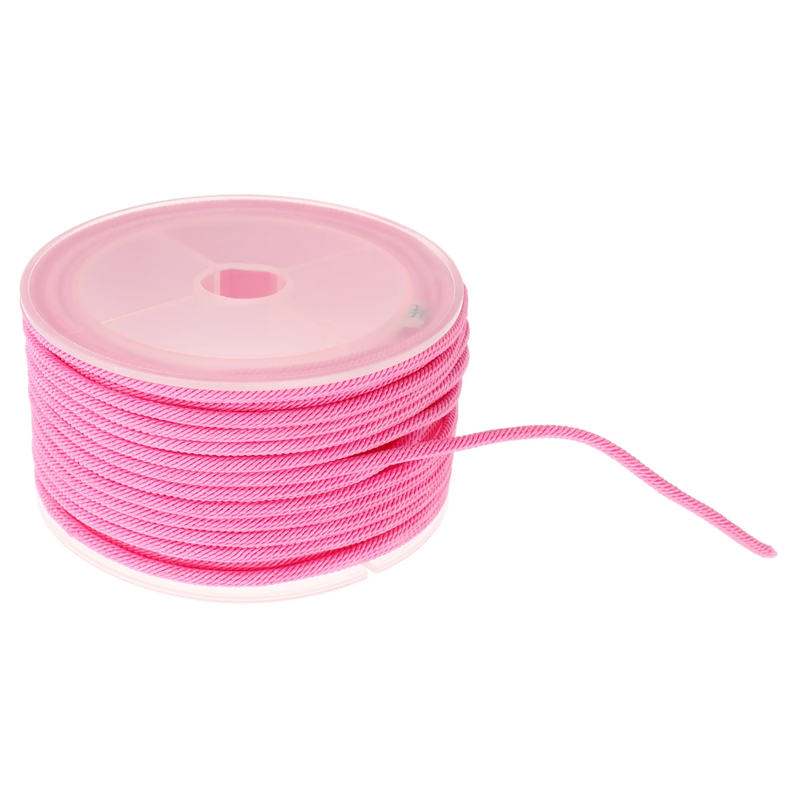 1 Roll Pink Braided Nylon Cord 2mm for Jewelry Making Crafting Beading Bracelets Necklace String for Macrame Bracelet Crafting