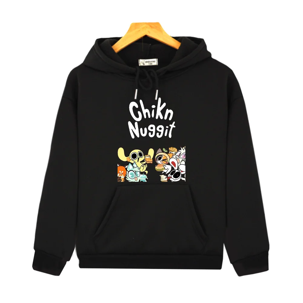 Chikn Nuggit Cotton Hoodies for Autumn/Winter Windproof Anti Bacterial Cute Children Sweatshirts Long Sleeve Loose Kids Clothing