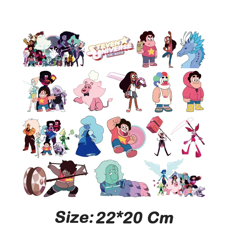 Anime Steven Universe Cute Small Print Pattern ,Heat-Adhesive Patches For Clothes Suitable for Hoodie,T-shirt,pillow,canva bag.