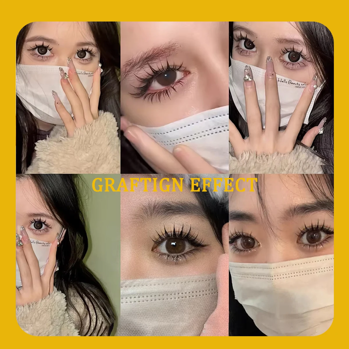 Domi ウェットルック A シェイプ秋のうっすらハロウィンコスプレスパイクまつげミンク個別ボリュームナチュラル既成ファンつけまつげ