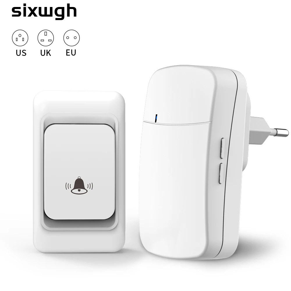 Outdoor Wireless Doorbell Waterproof House Chime Kit 300M Remote EU UK US Plug Home Remote Welcome My Melody Door Bell