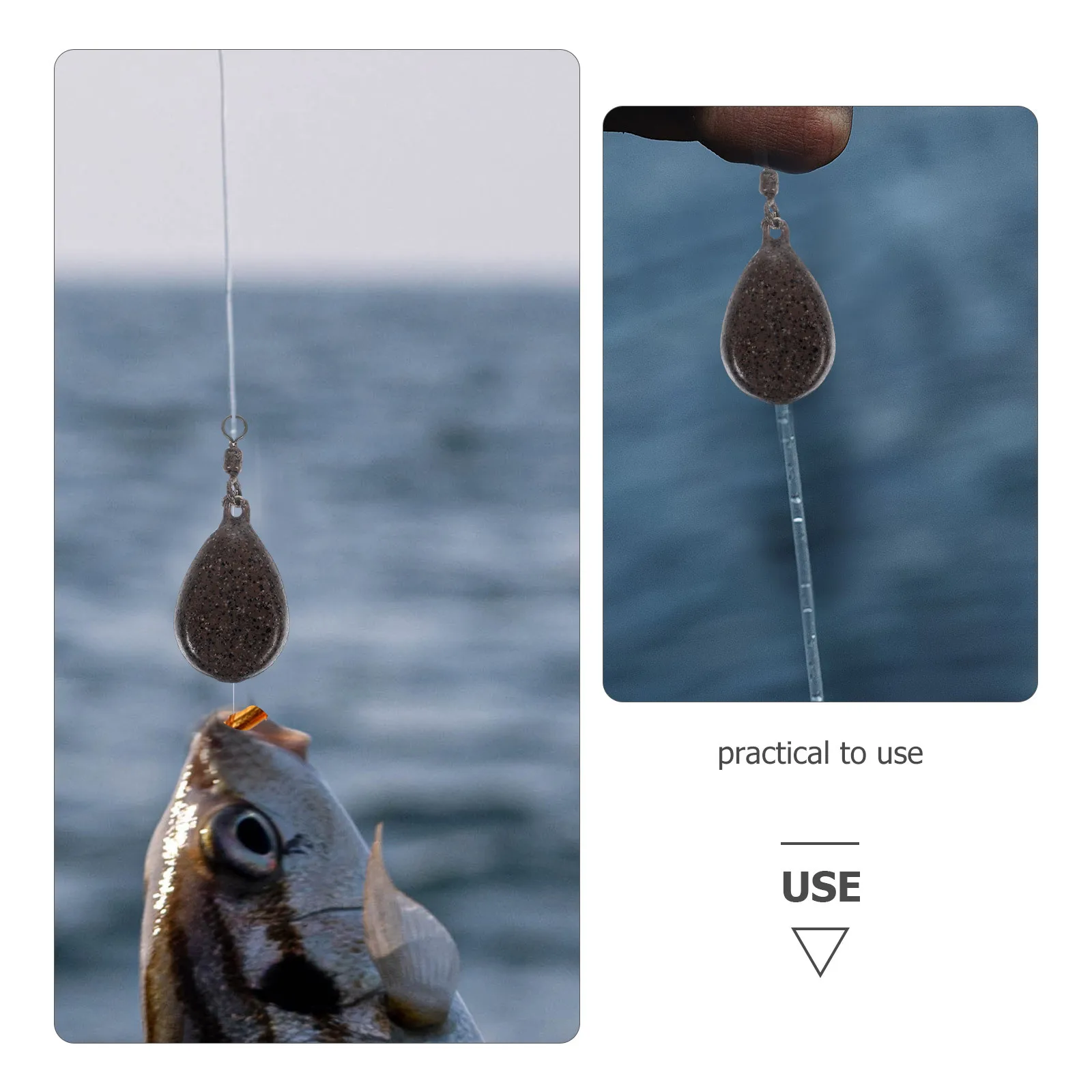 

5pcs Bottom Rig Gadgets Iron Fishing Supplies Fishing Saltwater Weights With Rings Freshwater Tackle Accessories