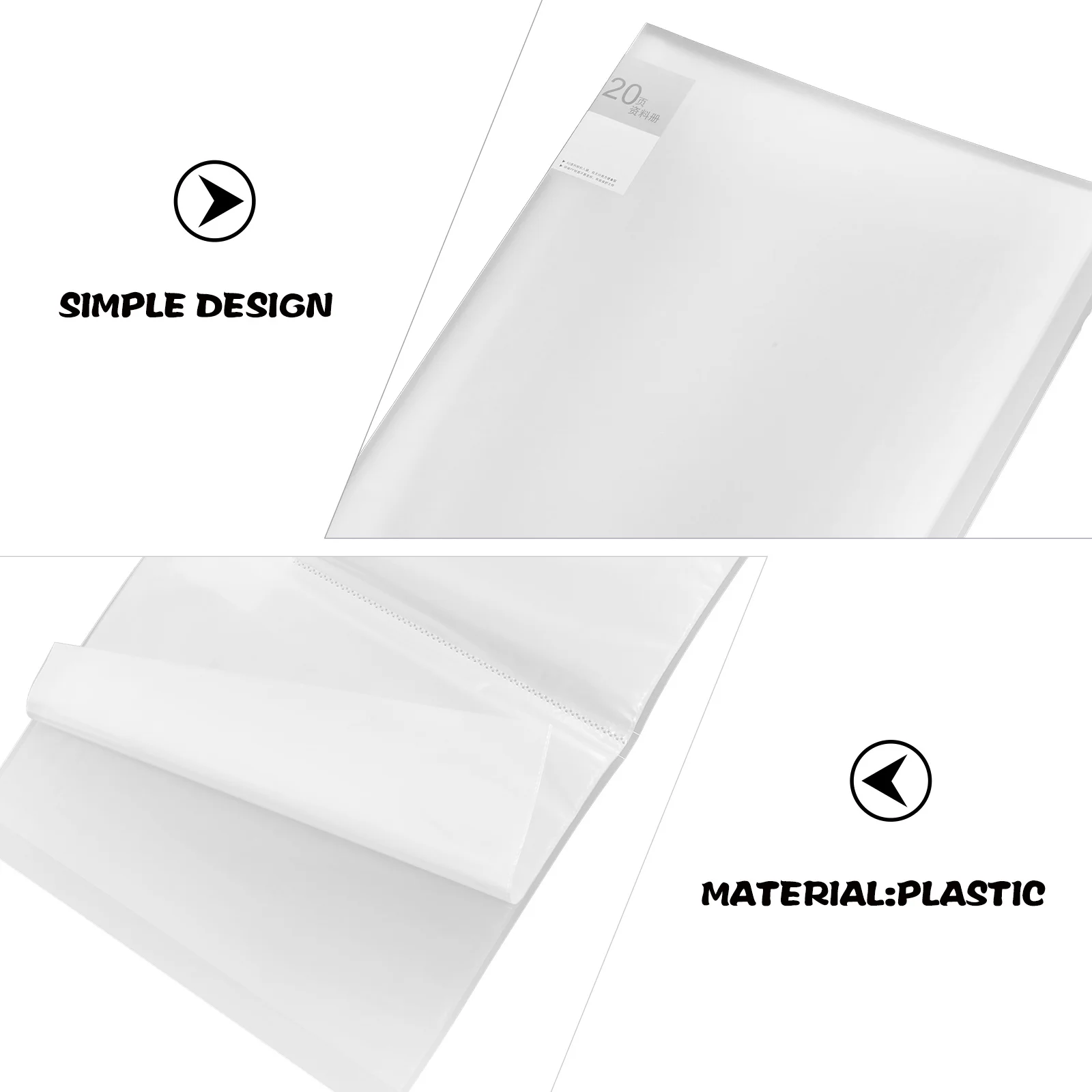 

File Organizer Folder Large Capacity Multi-Layer Document Storage Pouch Transparent Plastic Binder for Office Home Study Use