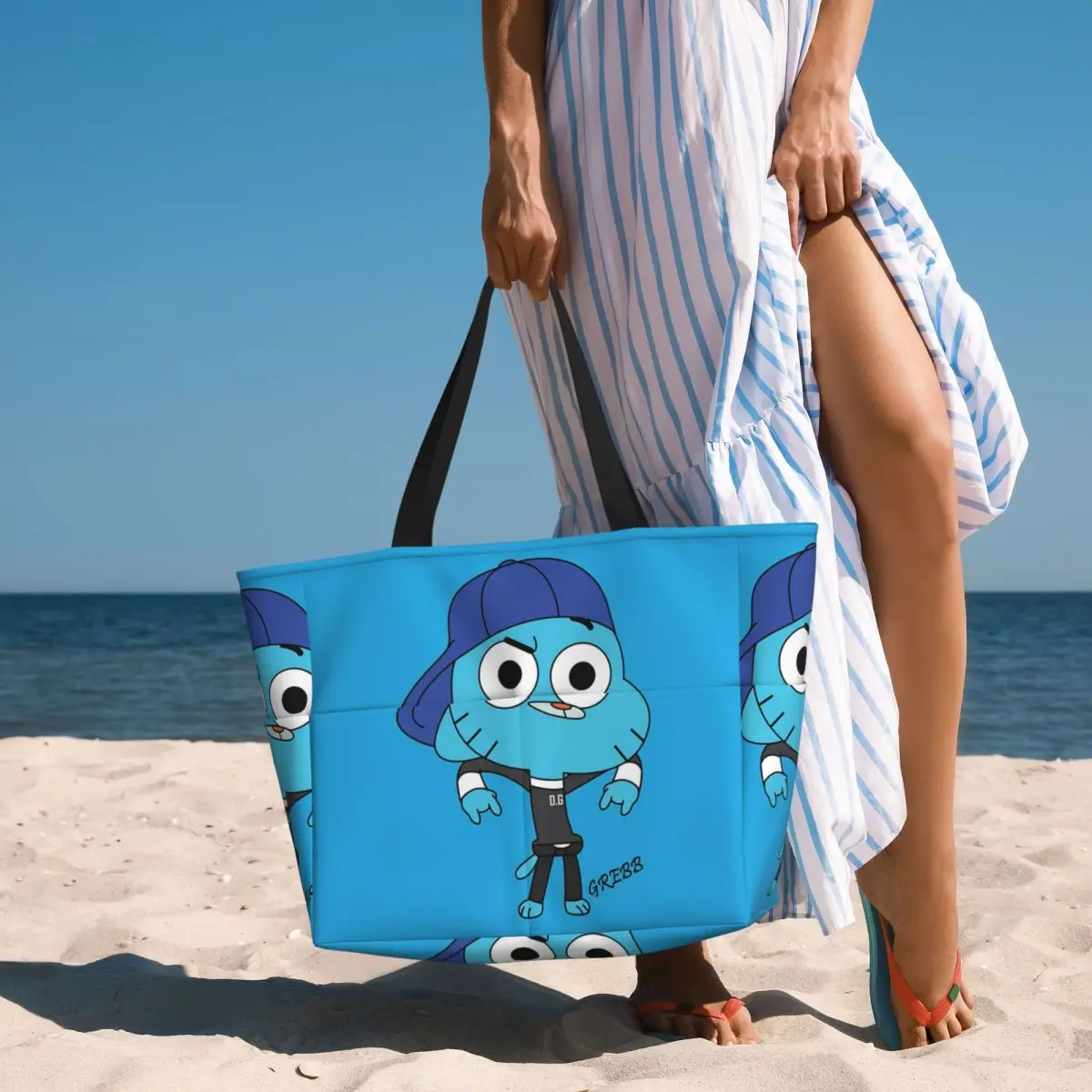 Gumball Watterson The Amazing World Of Gumball Anime Beach Tote Bag Sport Gym Duffle Large Tote Bag Women Travel Bag Fitness bag