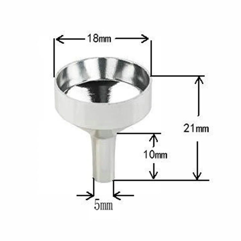 10Pcs Mini Metal Funnels Multi-functional Wine Oil Liquid Funnel Perfume Sample Dispenser Kitchen Gadgets Household Supplies