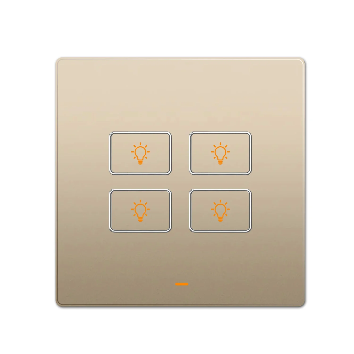 New Design Tuya Wifi Zigbee Solid Push Button Smart Light Wall Switch 4 Gang Switch Voice Control by Alexa Google Remote