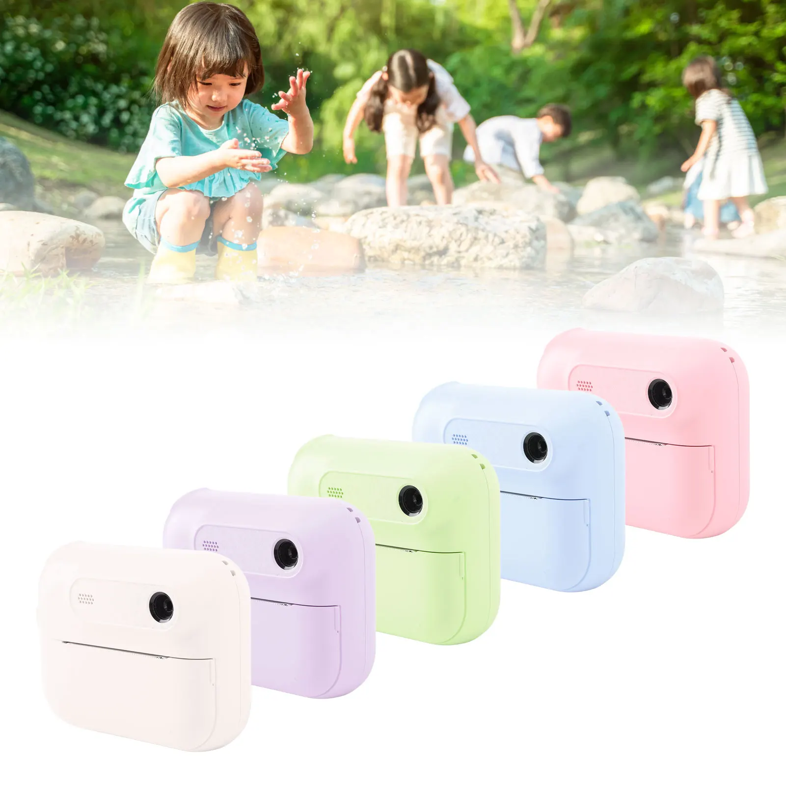 Kamera 48MP 1080P HD Niedliche 6-fach Zoom Spielfunktion Drucken Digitalkamera mit Trageband für Geburtstagsgeschenke