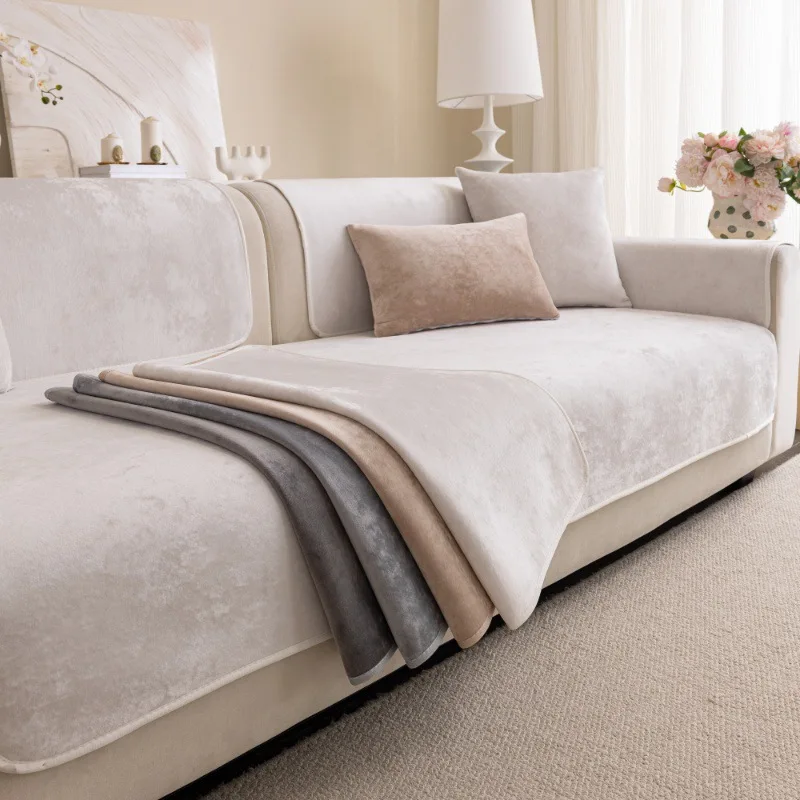 

Plush Living Room Sofa Cushions Warm Fall & Winter Sofa Throws Non-Slip Seat Cushions Cat-Scratch Resistant Soft-Touch Sofa Cove