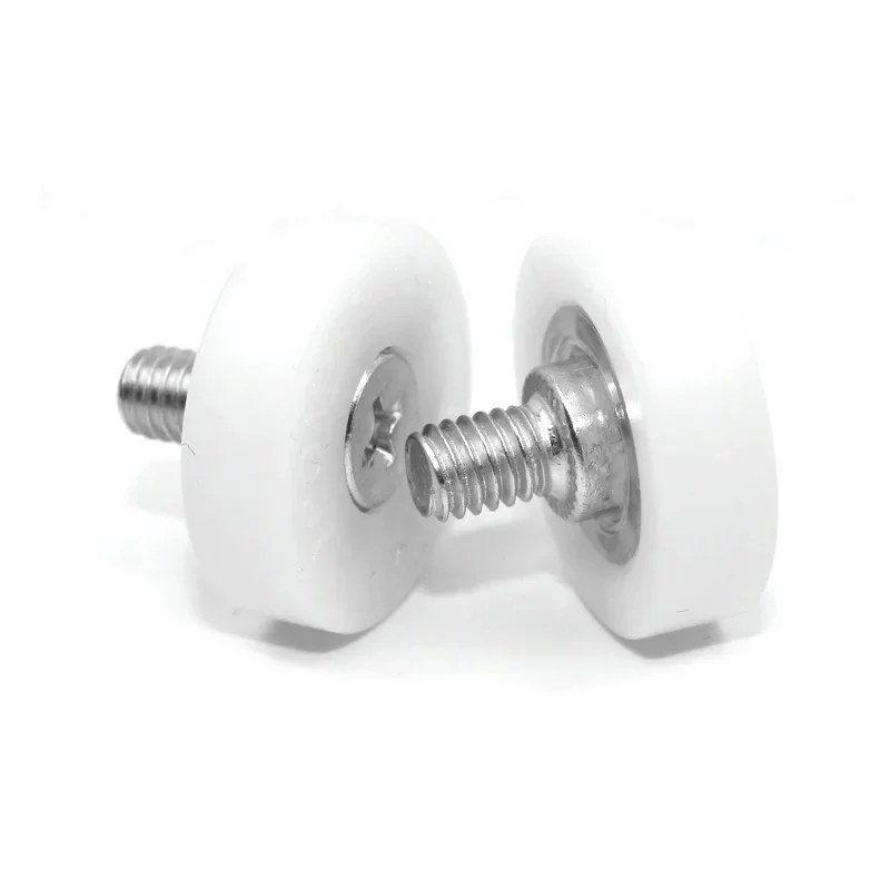 2 pz/set 19 MILLIMETRI Rullo di Plastica Ruota In Nylon Multi Dimensioni Cuscinetto Puleggia con Vite Piccola Ruota Cassetto Puleggia