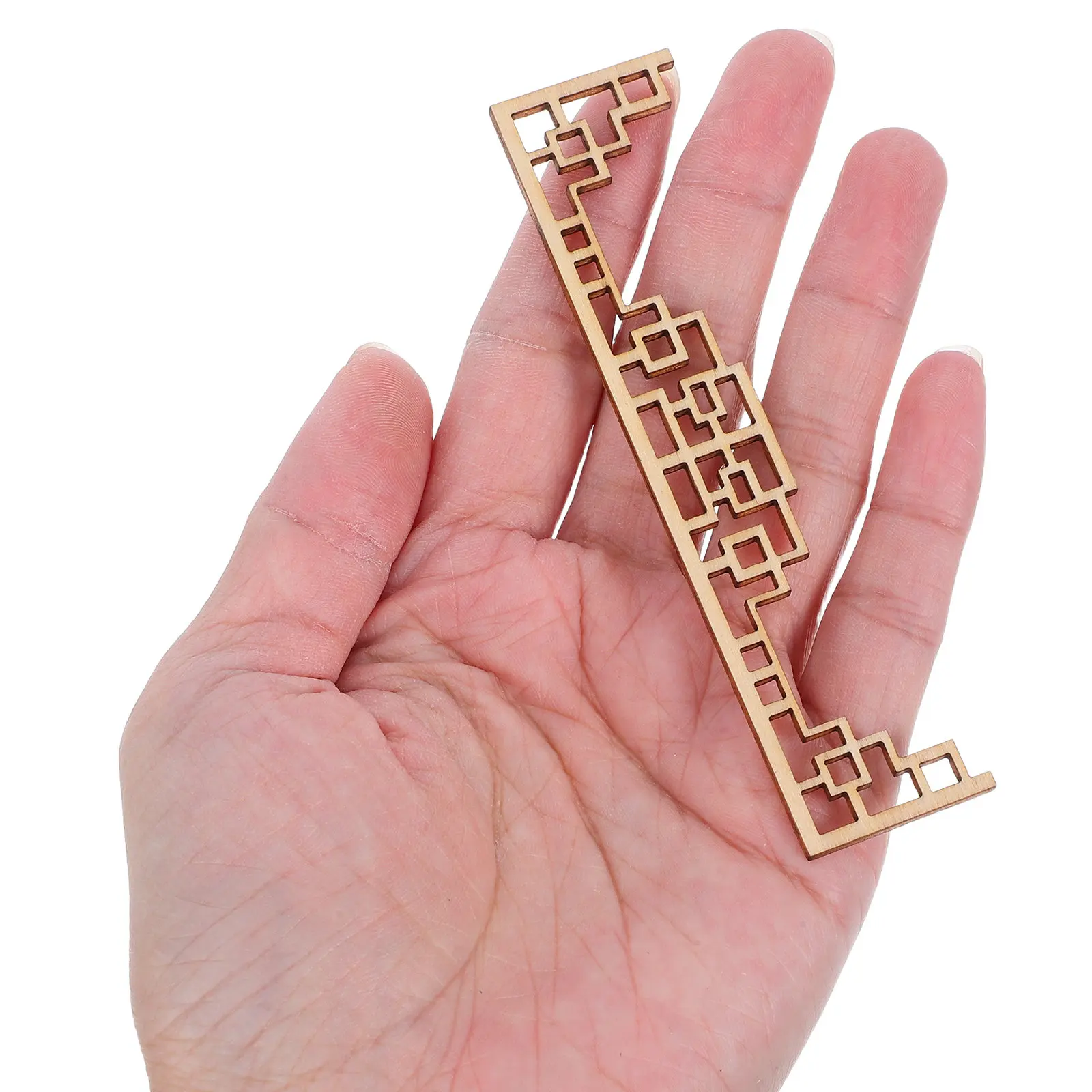 

8Pcs Miniature Chinese Architectural Wood Screens for Sand Table Dollhouse Room Decor Furniture Beige Dollhouse Screen Divider