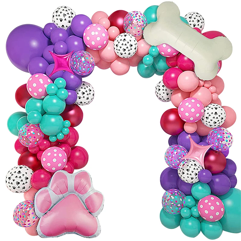 Dog Claw Bone Series Balloon Garland Arch Pet Party Birthday Party Commemorative Day Decor Kids Baby Shower Latex Balloon Chain