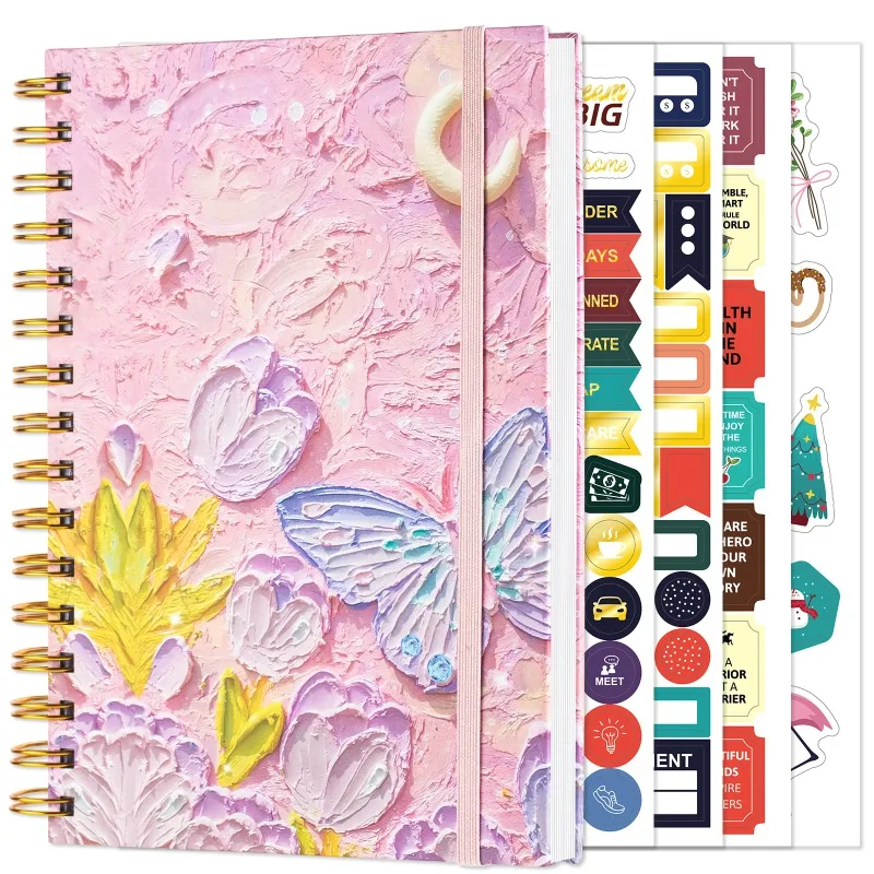 Coil Book A5 High Appearance Level Notebook Hard Face Loose-leaf Notepad Horizontal Line Diary Thickened Book