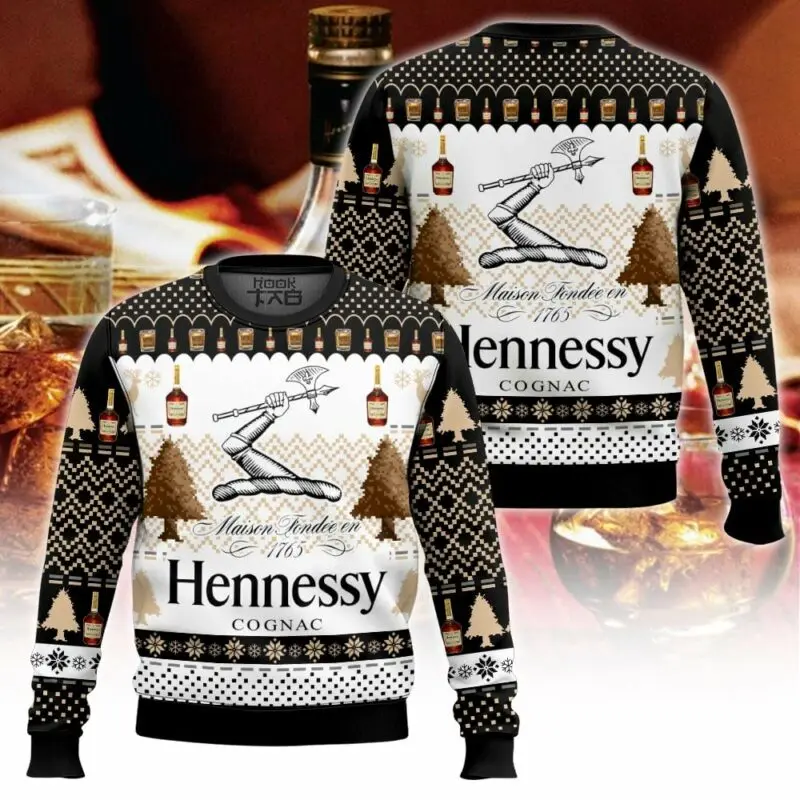 

Hennessy Christmas Ugly Sweater Liquor Enthusiasts Exclusive Holiday Clothing Christmas Party Wine Party Personalized Trend