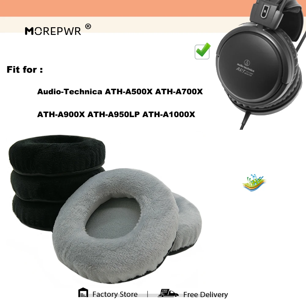 Morepwr ترقية جديدة استبدال بطانة للأذن ل Audio-Technica ATH-A500X ATH-A700X ATH-A900X ATH-A950LP ATH-A1000X وسادة سماعة الرأس
