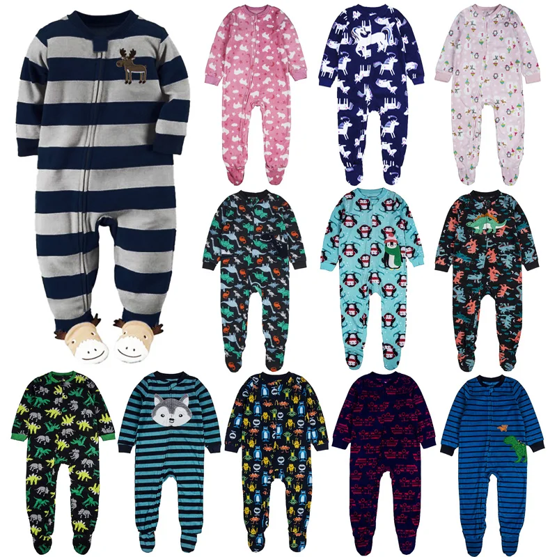 Children\'s pajamas, boys\' and girls\' one-piece clothes, and home clothes. Pure velvet is soft. Fast delivery.