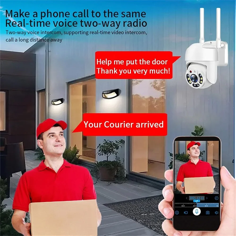 4MP WIFI IP Camera HD Speed Dome Auto Tracking Two‑Way Audio Outdoor Wireless Home Security Video CCTV Cameras Surveillance