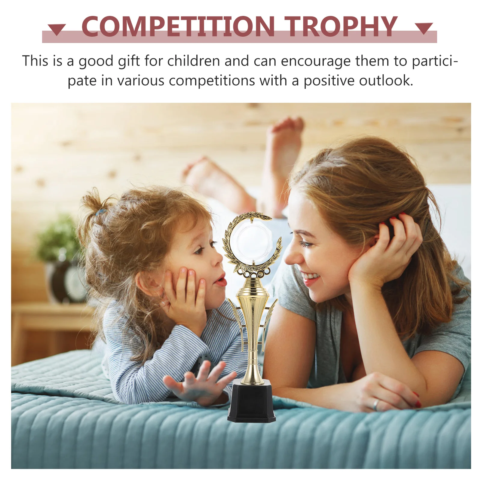 

1pc Gold Award Trophy Cup Plastic Party Favor Gold Reward Trophies Event Award Trophy Ceremony School Supplies