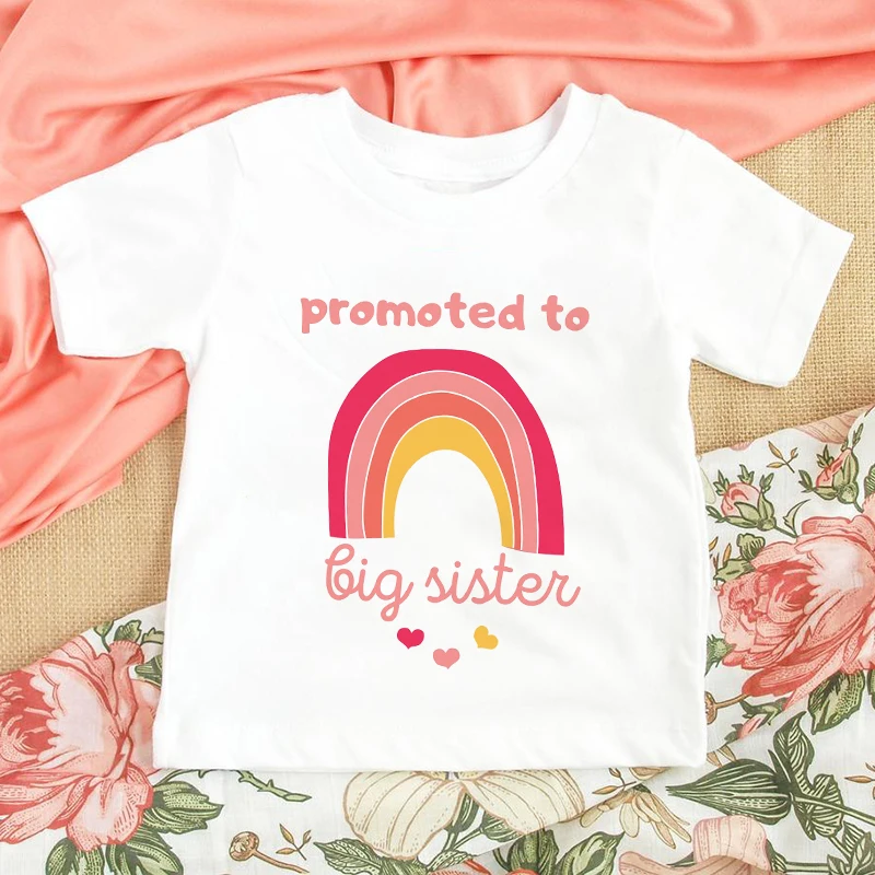 I\'m Being Promoted To Big Sister 2022 Kids T-Shirt Childrens T Shirt Baby Announcement Top Toddler Tshirt Summer Casual Clothes