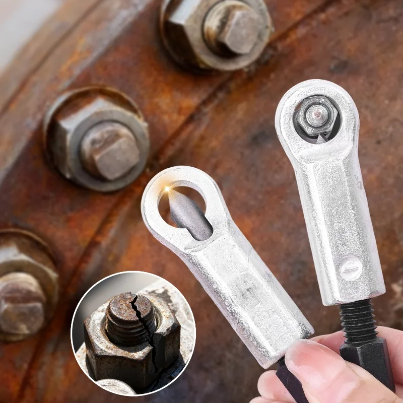 Rusty Metal Nut Splitter Damaged Screw Breaker Spanner Nut Remover Wrench Hex Extractor Tool Rusty Nut Separation Wrench Cutter