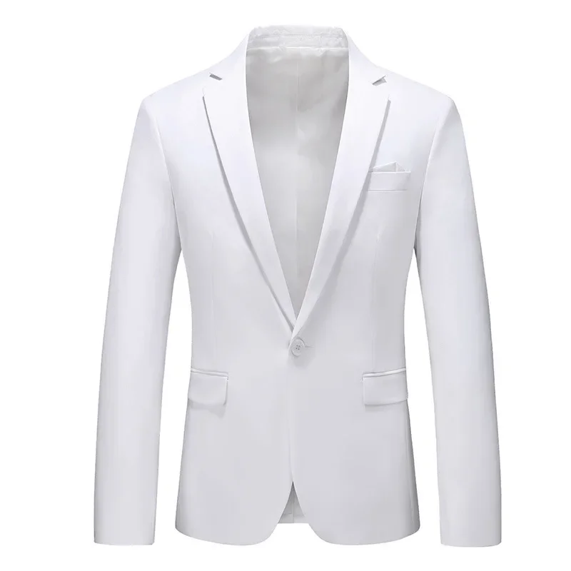New Korean version slim fit suit set, stage host performing in groom\'s wedding dress