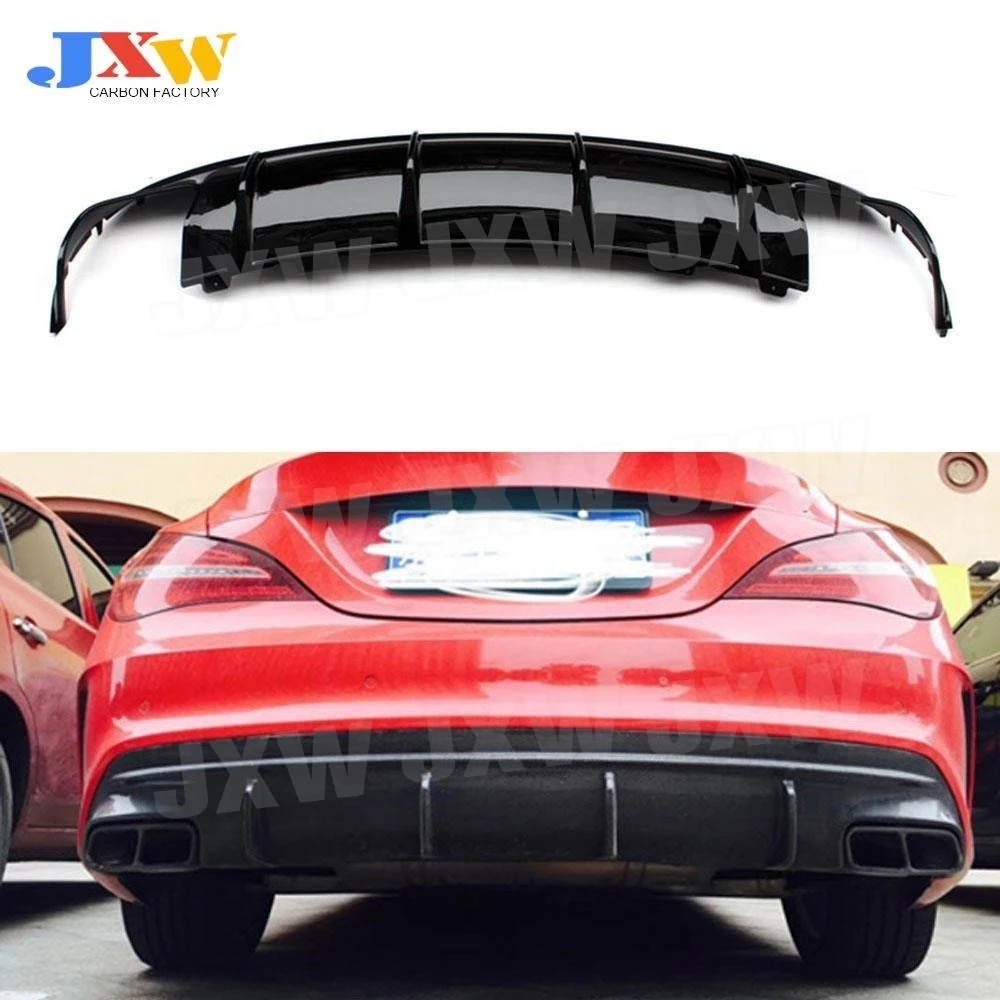 

Carbon Fiber Car Rear Bumper Lip Diffuser Spoiler for Mercedes Benz W117 CLA250 260 CLA45 AMG Sport 2013-2018 ABS FRP Black Kits