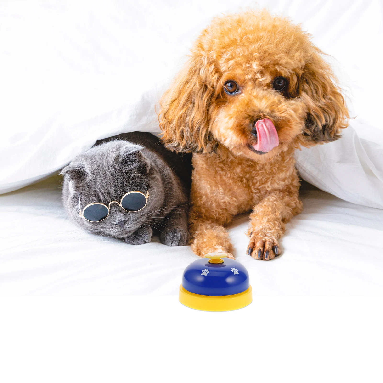 

1PC Pet Training Bell Dog Puppy Plastic Loud Sound Flat Wide Button Communicate Doorbell Behavioral Teaching Tool
