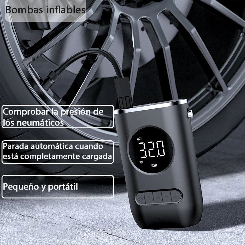 Mini elektryczna pompa powietrza samochodowa przenośna ładowanie Wireless pompa samochodowa pompa do opon sprężarka powietrza odpowiednia do piłki