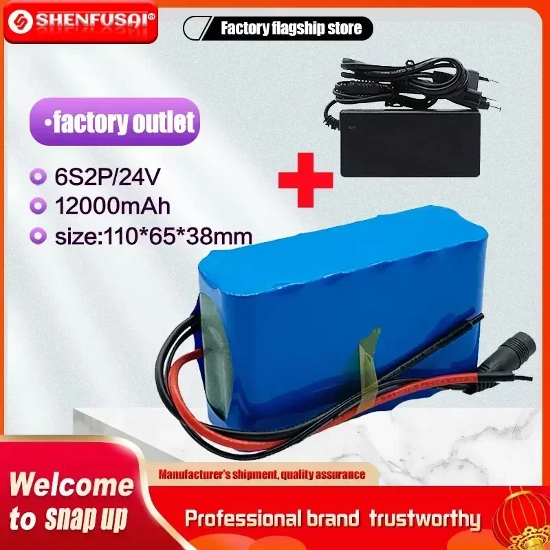 

24V Lithium Ion Battery pack,6s2p, 25.2v, 12Ah, built - in BMS, for Outdoor Lighting, playboat, etc. + chargeur à vendre