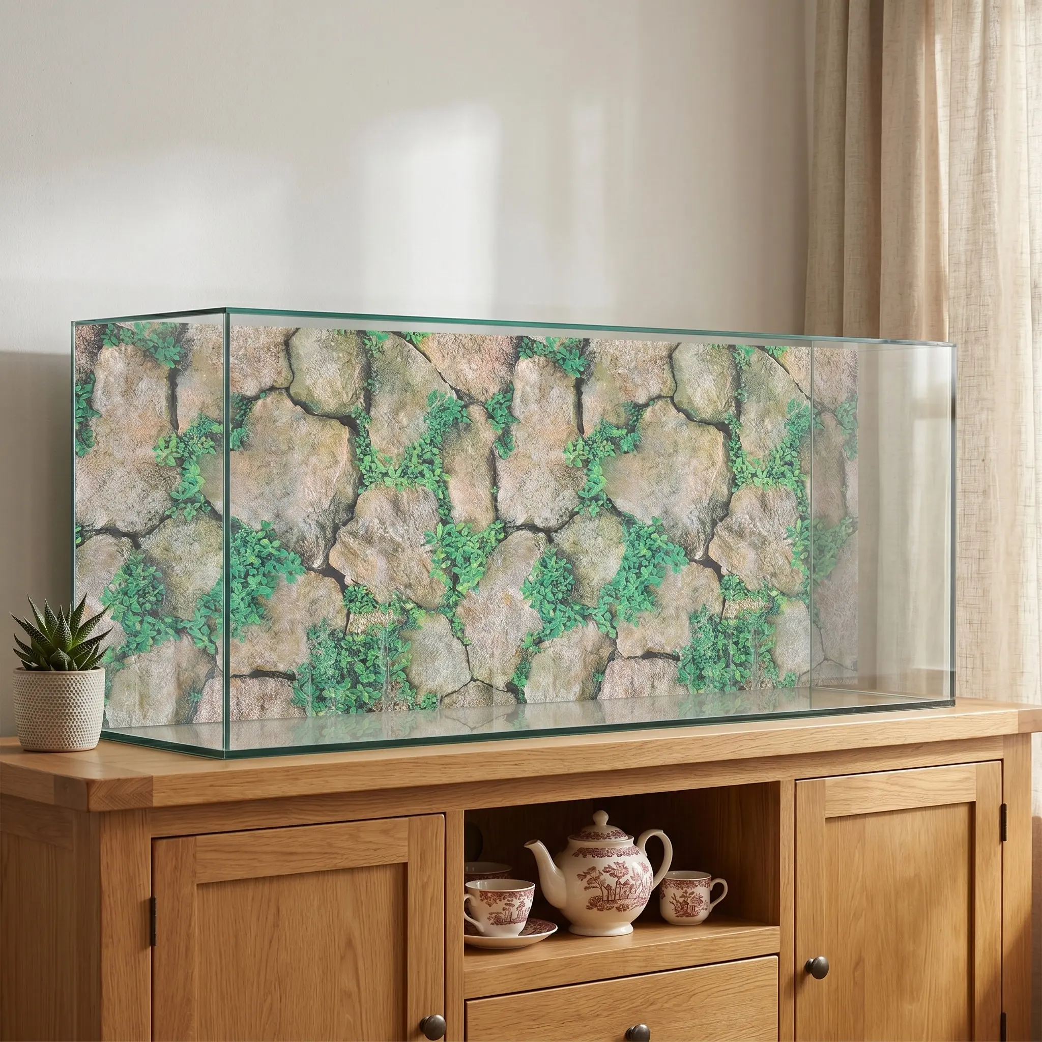Rocks Sticker for Reptile Tank Thickened Self-Adhesive Background Paper Terrarium Wall Decor Climbing Pet Box Sticker