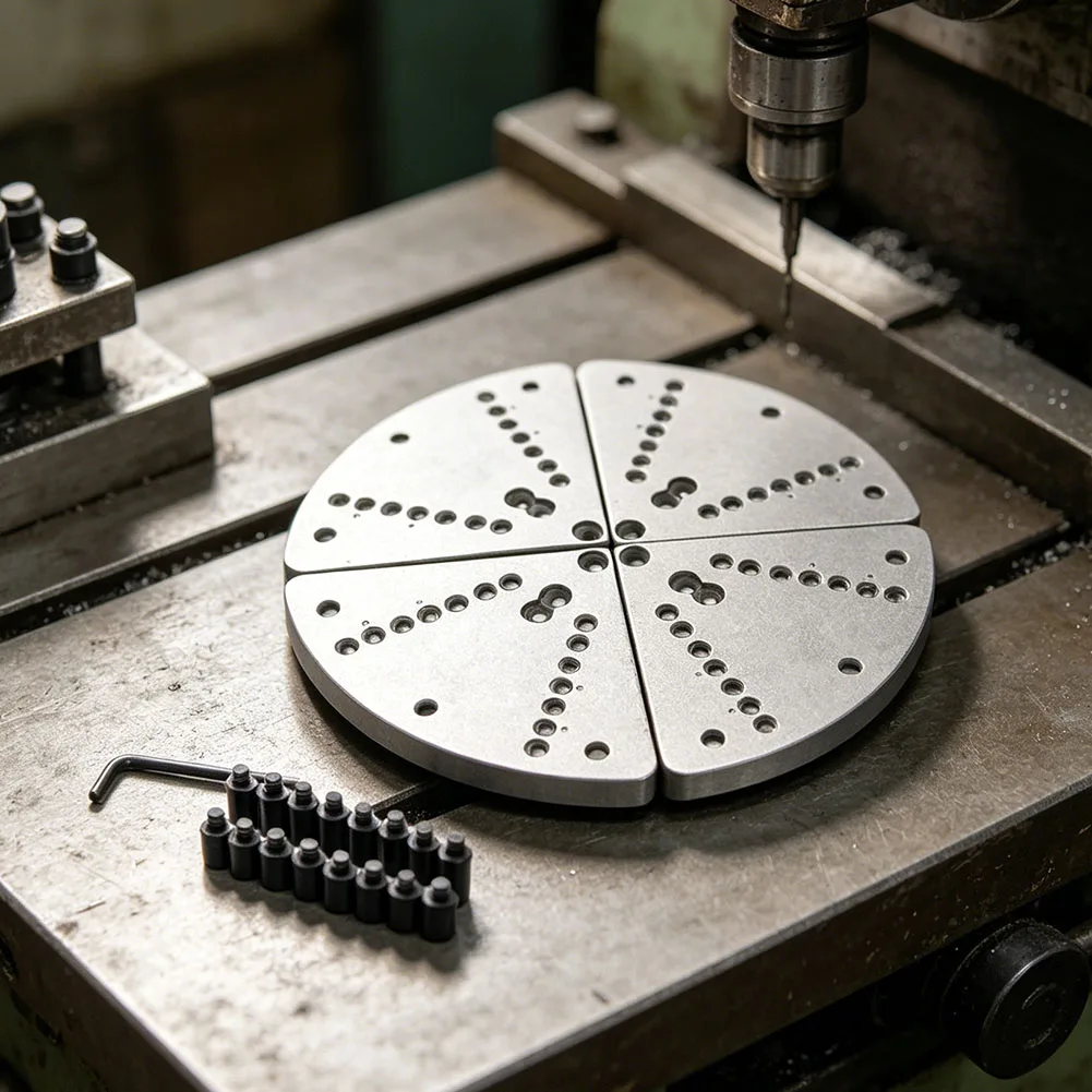8 Inch Flat Chuck Jaw Set for Wood Lathe Made of Aluminum Alloy Fits 4 Inch C Type Scroll Chuck 2 1/2 to 8 1/4 Inch