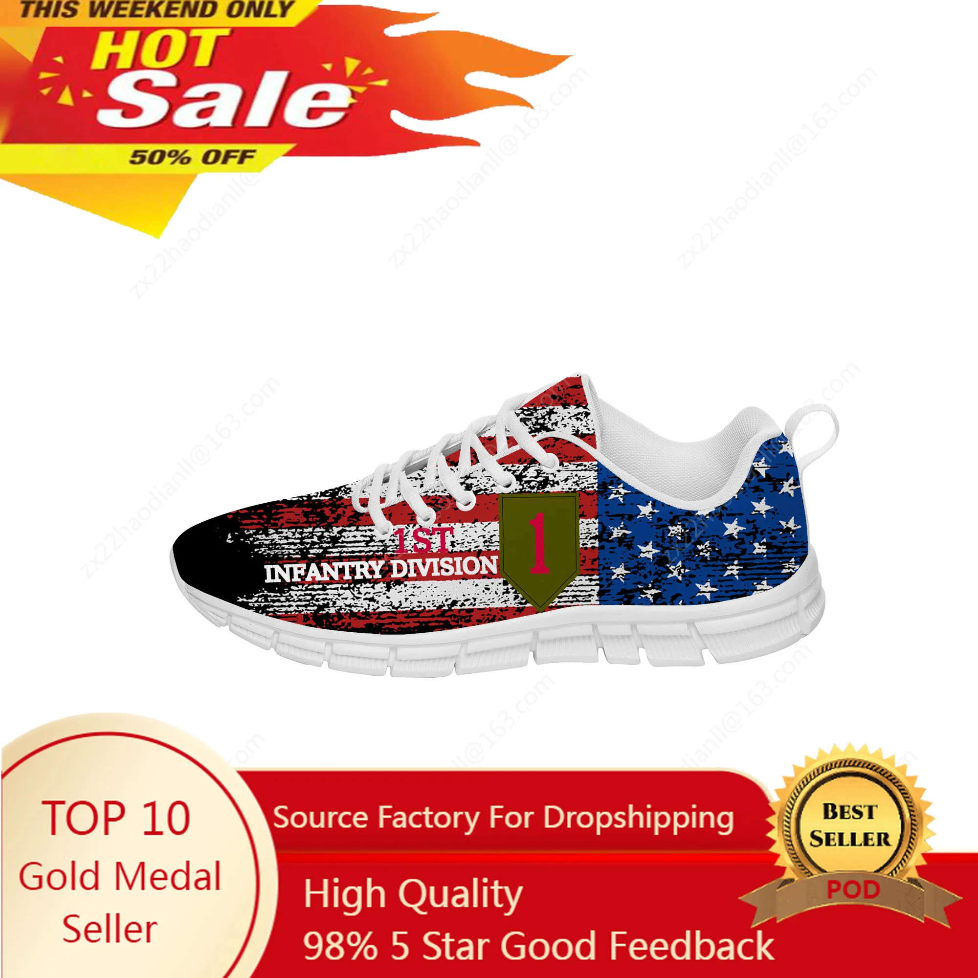 

1ST Infantry Division Sneakers Mens Womens Teenager Casual Cloth Shoes Canvas Running Shoes 3D Print Lightweight shoe