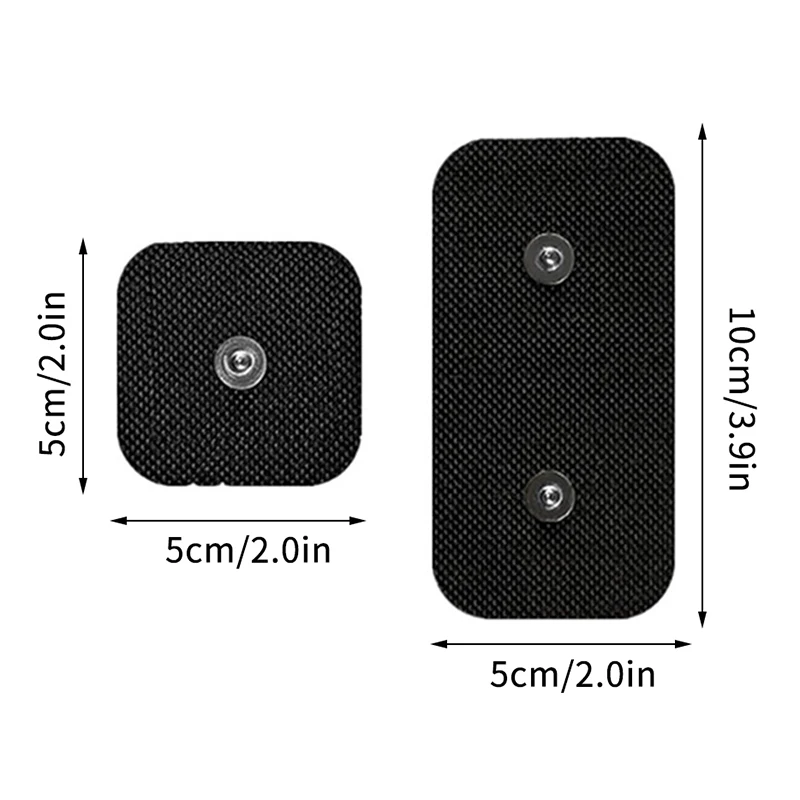 Electrodos de repuesto negros, almohadillas autoadhesivas con tachuelas para masaje de electroterapia de Estimulador muscular COMPEX