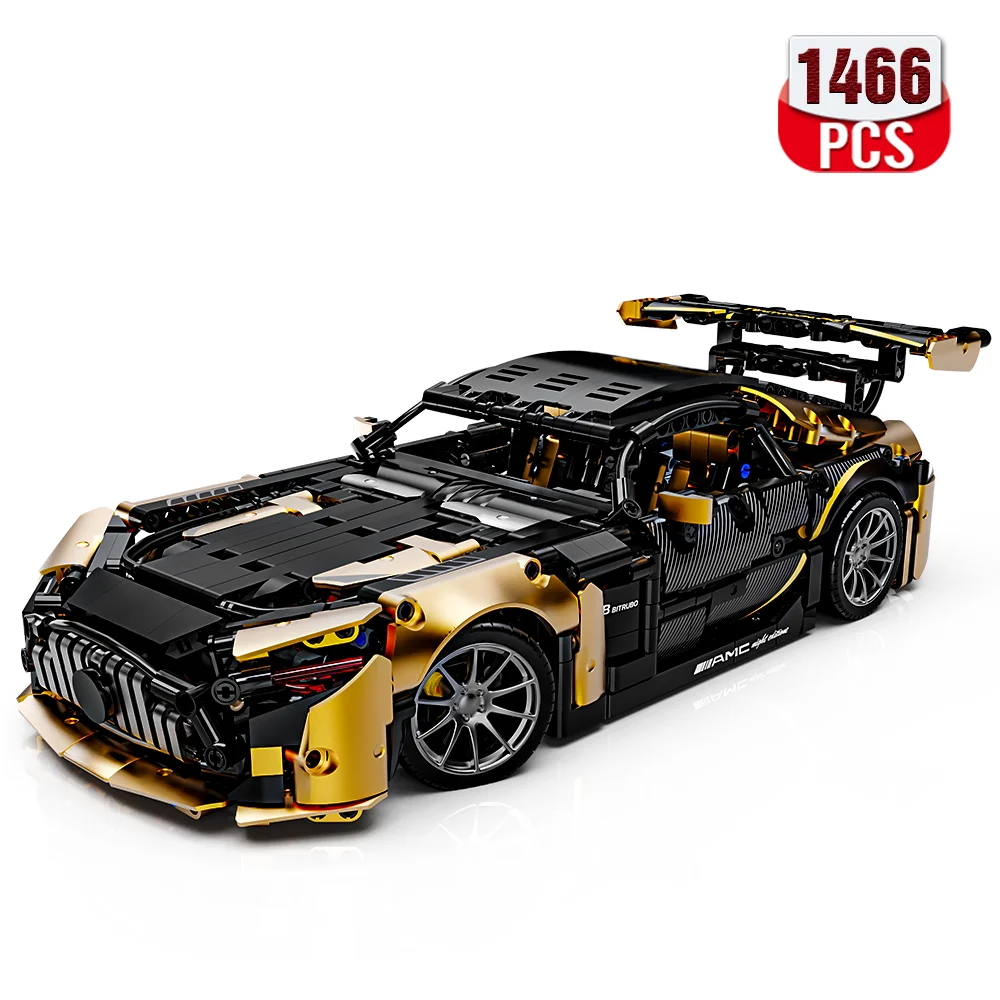 1:14 MOC Bausatz Rennwagen-Modell 1466 Teile Sportwagen Bausteine Spielzeug für Erwachsene Bausätze für Erwachsene Geburtstagsgeschenke