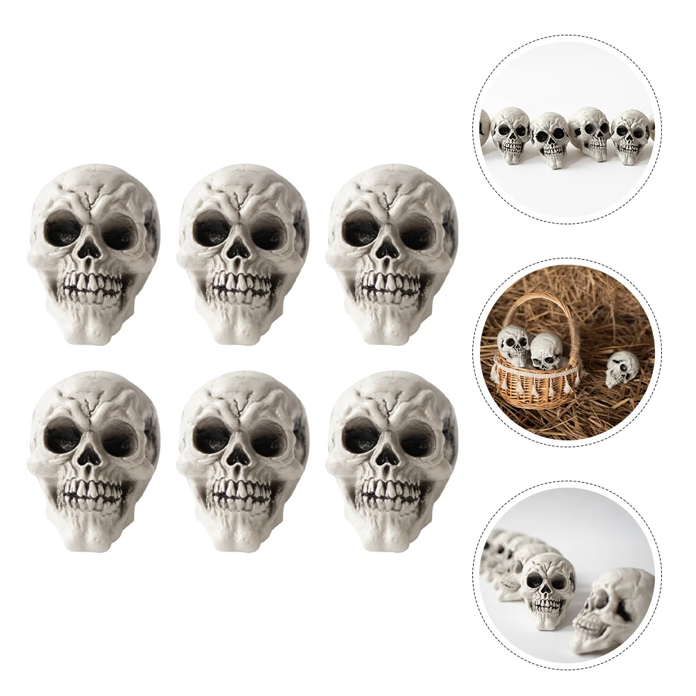 

Skull Props Decoration Decorative Decorations Table Ornament Decor; Set Halloween