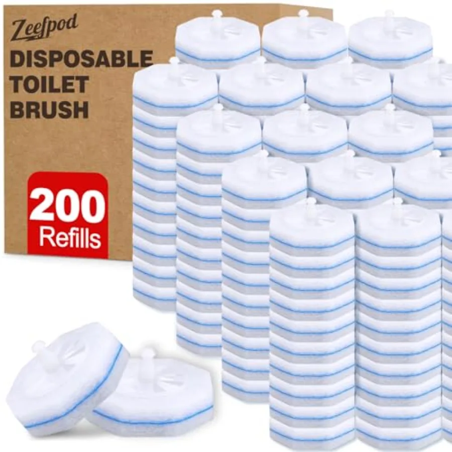 

200 сменных насадок для унитазных ёршиков, белые, с ароматом свежести, не рассыпаются, 4-кратная чистящая сила