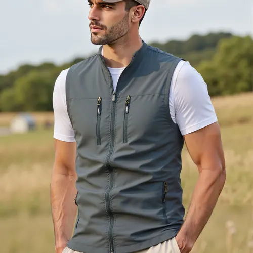 Imagen 1 del producto Nuevos chalecos informales de primavera para hombre, chaleco de pesca transpirable impermeable de verano para hombre, chaleco de moda de otoño para hombre, chaqueta para hombre