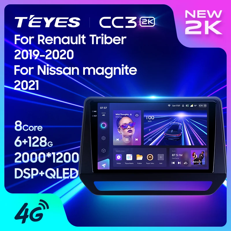 TEYES CC3 2K For Renault Triber 2019 - 2020 For Nissan magnite 2021 Right hand drive Car Radio Multimedia Video Player Navigation stereo GPS Android 10 No 2din 2 din dvd