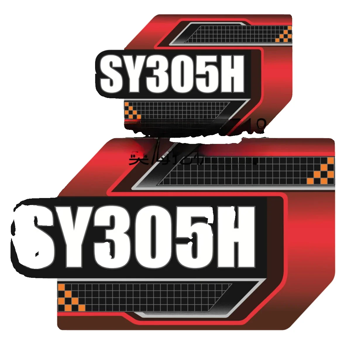 SY55/75/95/135/155/215/245/305/600C/H Zijdeur Model Sticker