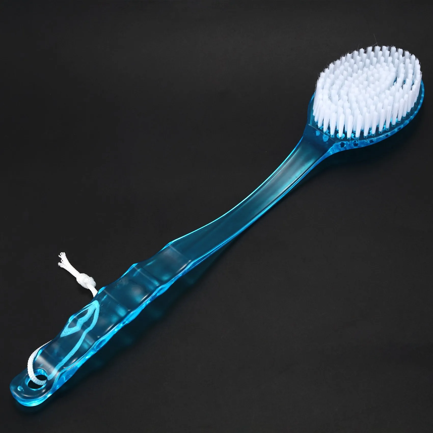 SDFC-2X Long Handled Body Bath Shower Back Brush Scrubber Massager Disability Helper Blue