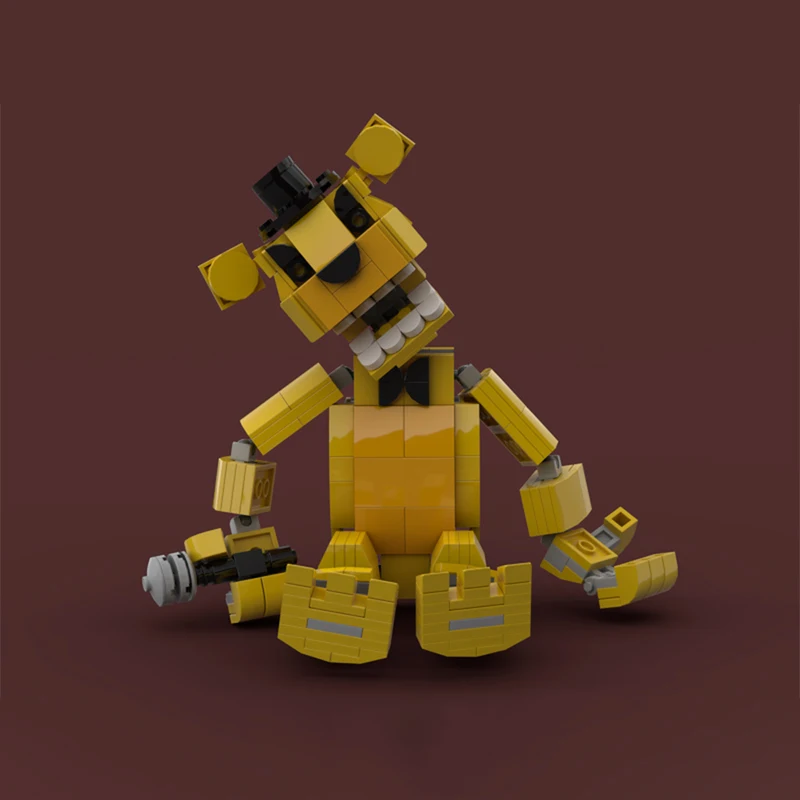 

310 шт. MOC Golden Freddy FNAFer строительные блоки, очаровательный подарок для детей, рождественское здание, забавный рождественский подарок