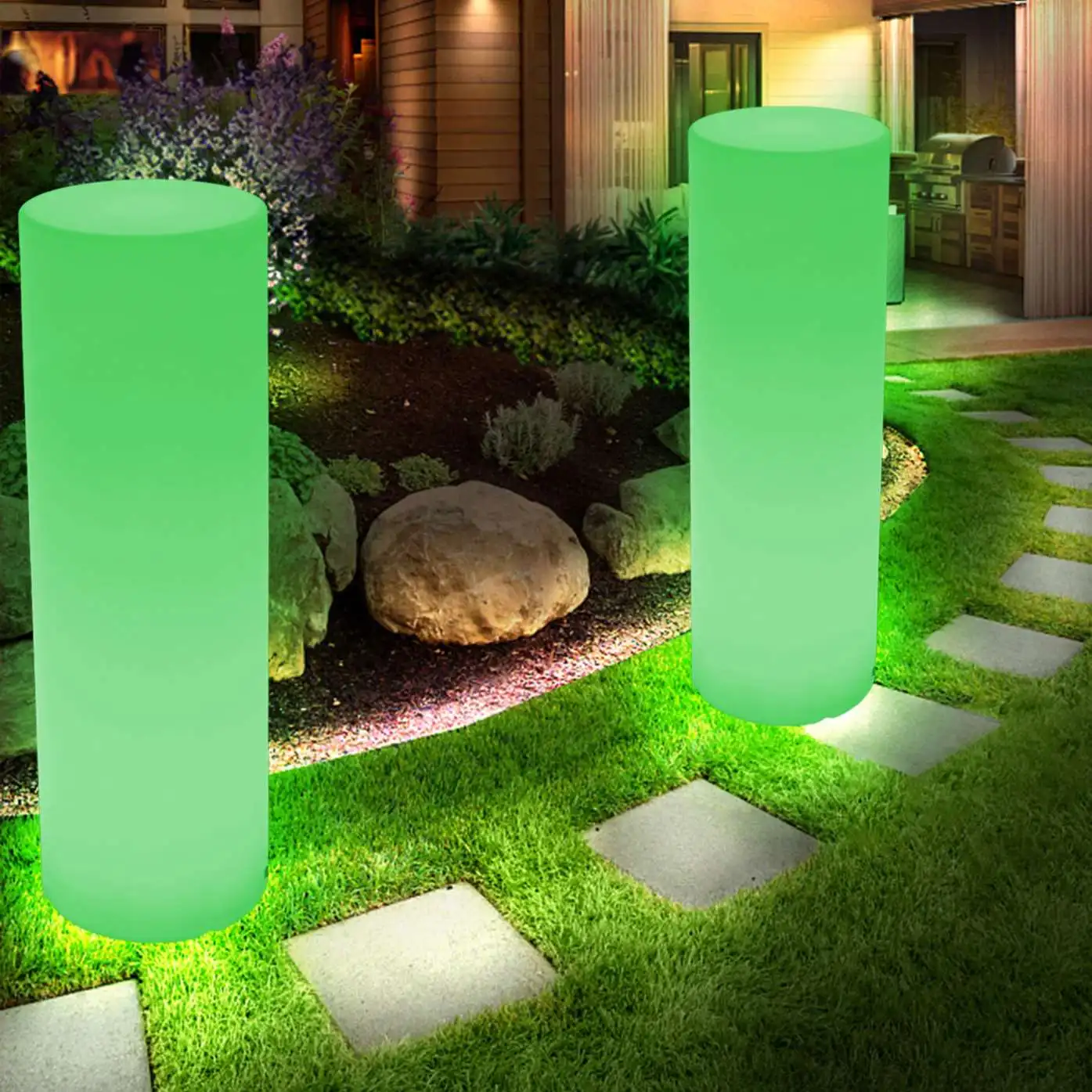 Modern Standing LED Floor Lamp Dimmable with Plastic and Glass Body Metal Shade for Home Hotel Office Garden-Wholesale