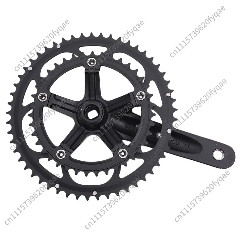 5‑Arm Square Taper Aluminum Bicycle Crankset Chainring, Sprocket Replacement Part for Mountain Road Fixie Bike Repair Work