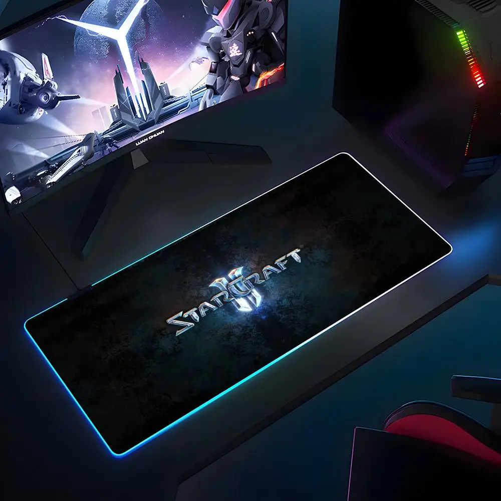 

S-StarCraft Game Mouse Pad RGB Rubber Antislip Keyboard Pad 40x90cm Mousepad Gaming Accessories XXL Office Computer Mat