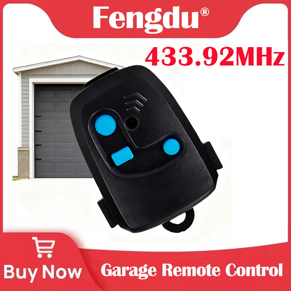 Universal 433mhz Remote Controller Garage Door Remotes  Controls Transmitter Rolling Code with Clip for Doors