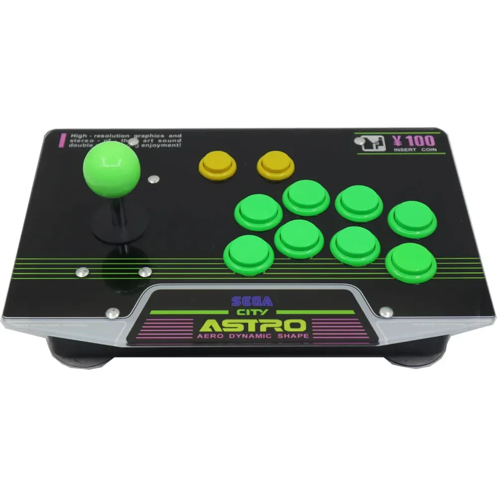 10 ButtonsZero Delay Arcade Game Controller 8 Way Digital  Acrylic  Panel Control Stick Joystick Arcade Keyboard For PC