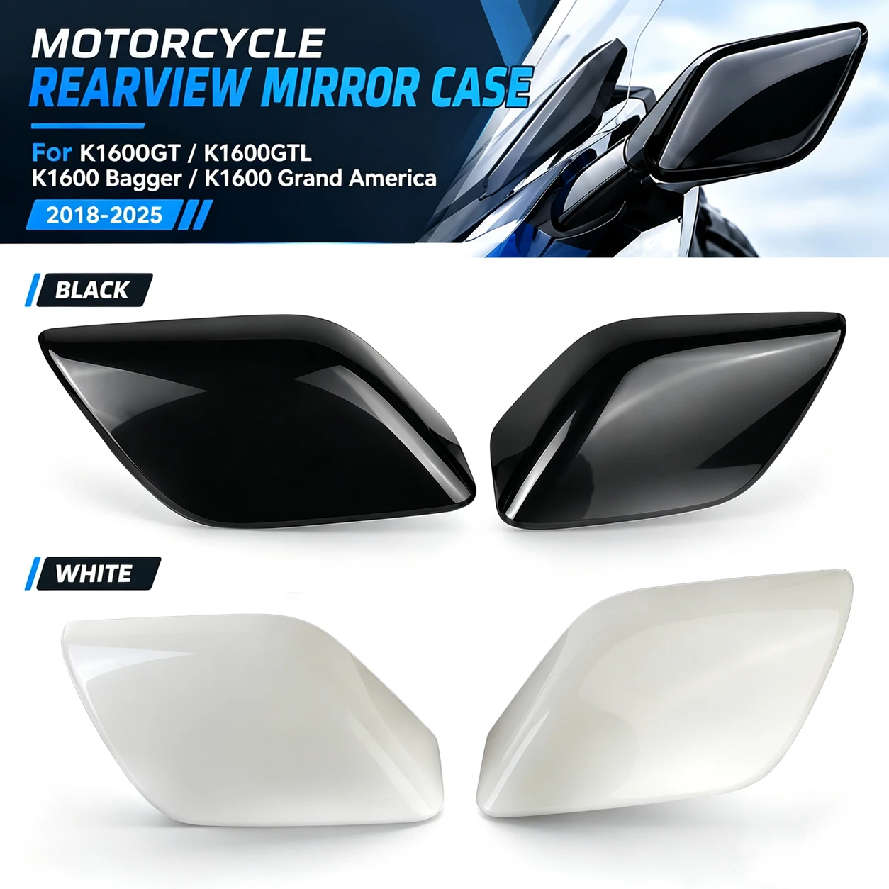 Motorcycle Rearview Mirror Cover For BMW K1600B K1600GT K1600GTL K1600GA 2018-2025 2024 2023 Mirror Shell Protector Accessories
